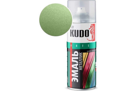 Купить KUDO Эмаль аэрозоль. металлик унив. зелёная олива 520мл.  KU-1056 фото №1