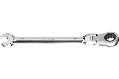 Купить Комбинированный гаечный ключ трещоточный шарнирный 10 мм  ЗУБР фото №1