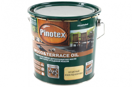 Купить Масло для террас PINOTEX WOOD&TERRACE OIL база CLR 2,7 л фото №1