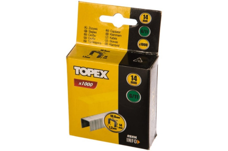 Купить TOPEX Скобы для степлера тип G/11  140   14 мм  1000 шт.  толщина 1 2 мм  41E414 фото №4
