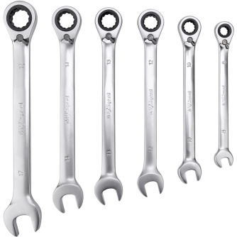 Купить Набор ключей AV Steel комбинированных 8-17мм 6 предметов трещоточных с реверсом  AV-035160 фото №2