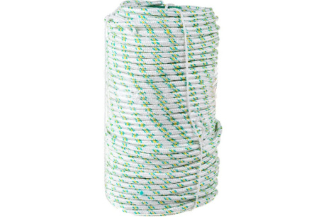 Купить Фал плетенный капроновый СИБИН 16-прядный  диаметр 8мм.бухта 100м. 1000 кгс 50220-08 фото №2