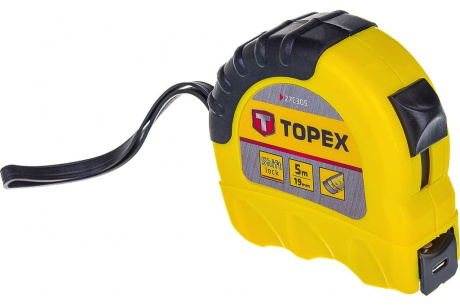 Купить TOPEX Рулетка 5м x 19мм  стальная лента  Shiftlock  10/100  27C305 фото №1