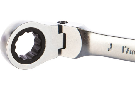 Купить Ключ комбинированный трещоточный 17мм с шарниром BERGER BG1246 фото №2