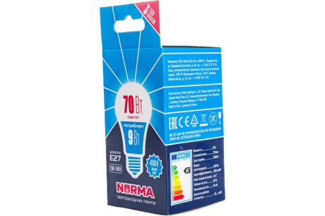 Купить Лампа LED-A60 9W E27 4000K Norma UL-00005623 фото №5