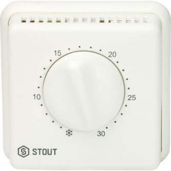 Купить Комнатный проводной термостат Stout TI-N с переключателем зима-лето и светодиодом фото №1