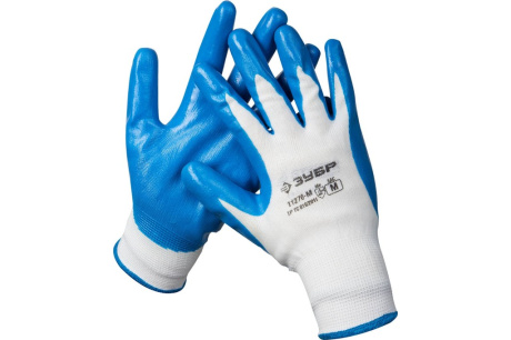 Купить Маслостойкие перчатки для точных работ с нитриловым покрытием XL10 Зубр МАСТЕР 11276-XL фото №1