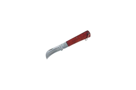 Купить Складной нож SPARTA 200 мм  загнутое лезвие  деревянная ручка 78999 фото №3