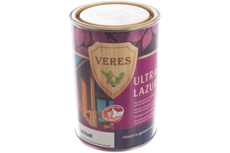 Купить Пропитка Veres Ultra Lazura №12 белый 0.9 л 1/6 42033 фото №2