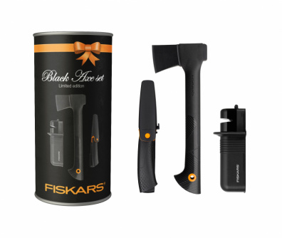 Купить Набор Fiskars: Топор малый + нож с точилкой + точилка фото №1