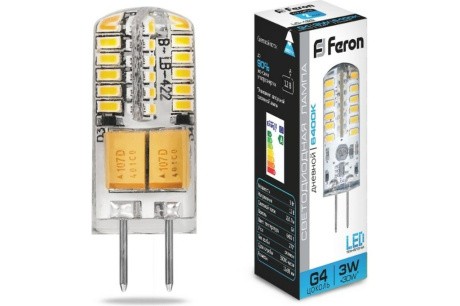 Купить Светодиодная лампа FERON 3W 12V G4 6400K  LB-422 25533 фото №1