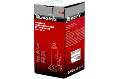 Купить Гидравлический бутылочный домкрат MATRIX 2 т  h подъема 181–345 мм 50761 фото №3