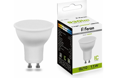 Купить Лампа светодиодная FERON LB-26 7W 230V GU10 MR16 4000K 560lm 50*52mm фото №1
