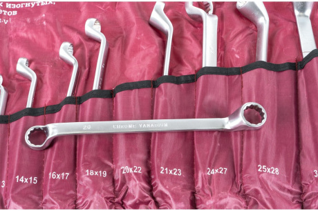 Купить Набор ключей THORVIK гаечных накидных изогнутых серии ARC в сумке, 6-32 мм, 12 предметов   W2S12TB фото №2