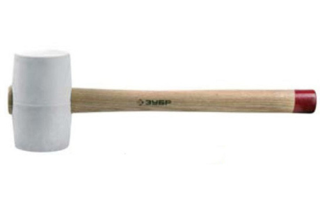 Купить Резиновая белая киянка с деревянной рукояткой ЗУБР МАСТЕР 20511-680_z01 фото №1