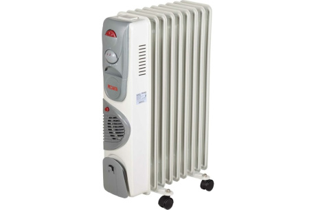 Купить Масляный радиатор РЕСАНТА ОМ- 9НВ 2 4кВт с вентилятором фото №3