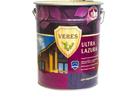 Купить Пропитка Veres Ultra Lazura №19 дуб 9 л 1 205698 фото №1