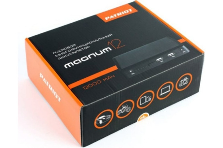 Купить Пусковой многофункциональный аккумулятор PATRIOT Magnum 12P 12000мАч 650201612 фото №9