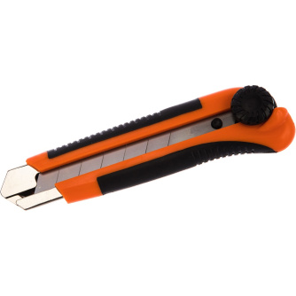 Купить Нож AV Steel с прорезиненной ручкой 25мм  AV-900525 фото №1
