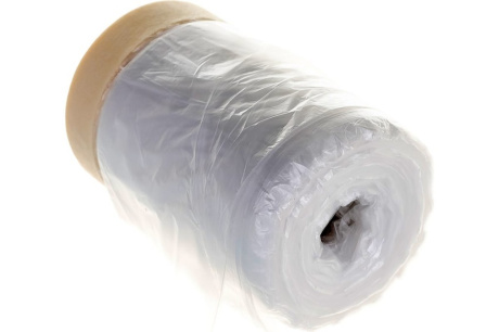 Купить Пленка защитная с клейкой лентой  прозрачная  HDPE  рулон 0 55х25м  8мкм  09-0-005  09-0-005 фото №5