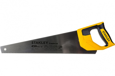 Купить Ножовка STANLEY TRADECUT по дереву с закаленным зубом 11х450мм     STHT20355-1 фото №1