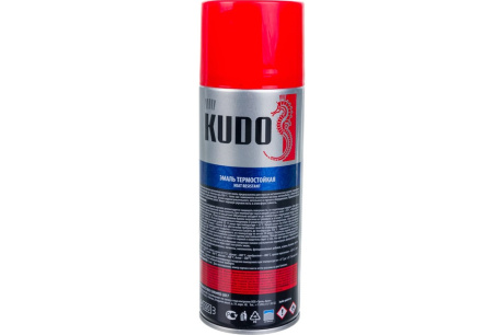 Купить Краска аэрозольная Kudo KU-5005 термостойкая красная  520 мл фото №4
