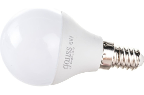 Купить Лампа  LED Gauss шар  6W E14  4100К    LD53126 фото №2