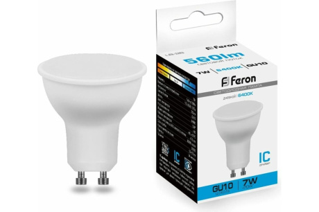Купить Лампа светодиодная FERON LB-26 7W 230V GU10 MR16 6400K 560lm 50*52mm фото №1