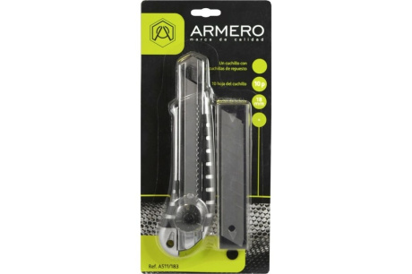 Купить Нож Armero 18мм стальной + 10 лезвий А511/183 А511/183 фото №2