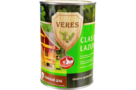Купить Пропитка Veres Classic Lazura №8 дуб темный 0.9 л 1/6 42015 фото №1