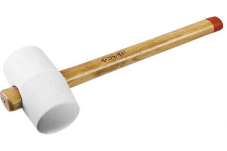 Купить Резиновая белая киянка с деревянной рукояткой ЗУБР МАСТЕР 20511-680_z01 фото №2