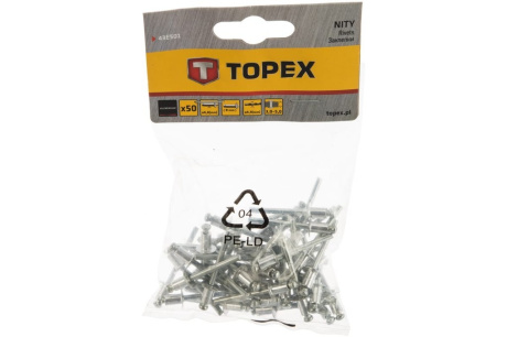 Купить TOPEX Заклепки алюминиевые 4 8* 8 0мм 50шт  1/150  43E501 фото №4