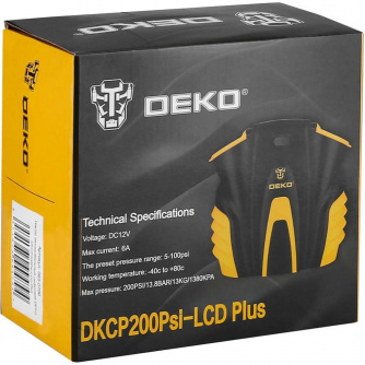 Купить Насос DEKO автомобильный цифровой DKCP 200 Psi-LCD Plus   065-0796 фото №6