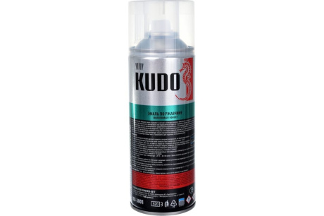 Купить KUDO Эмаль аэрозоль. молотковая по ржавчине серебристая 520мл  KU-3001 фото №2
