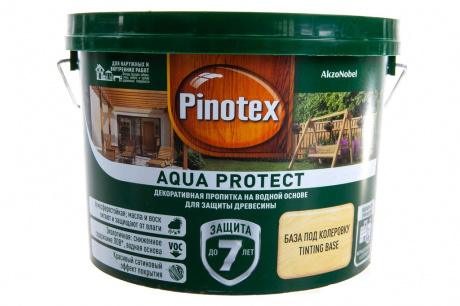 Купить Декоративная пропитка PINOTEX AQUA PROTECT база под колеровку 2,62 л фото №2