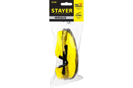 Купить Очки STAYER защитные поликорбанатные желтые 2-110435 фото №3