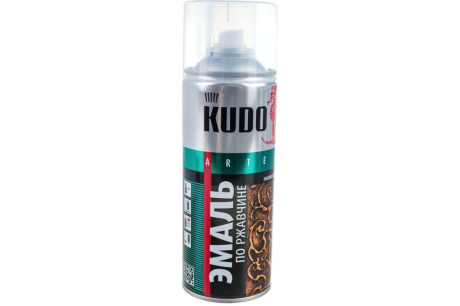Купить KUDO Эмаль аэрозоль. молотковая по ржавчине чёрно-бронзовый 520мл  KU-3009 фото №1