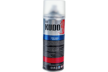 Купить Грунт-эмаль для пластика KUDO графит RAL 7021  аэрозоль 520 мл 11606530 фото №2