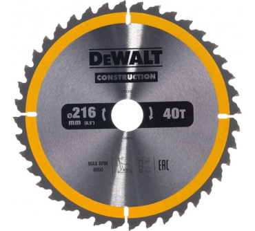 Купить Пильный диск CONSTRUCT (216х30 мм; 40 ATB) DEWALT DT1953 фото №3