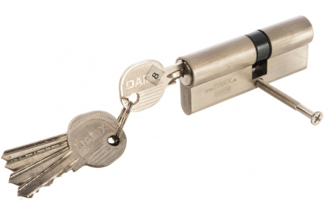 Купить Цилиндровый механизм DAMX простой ключ-ключ N45/35mm SN матовый никель 00000002994 фото №2