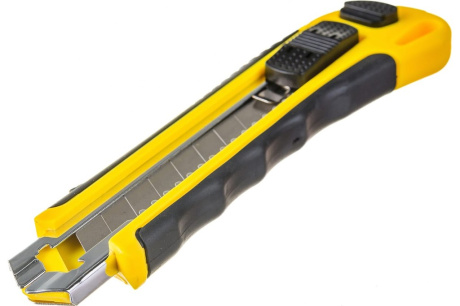 Купить Нож технический 18 мм усиленный  кассета 3 лезвия  автозамена лезвия  Профи FIT 10265 фото №3
