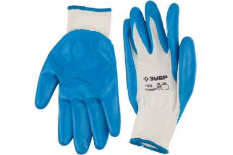 Купить Маслостойкие перчатки для точных работ с нитриловым покрытием XL10 Зубр МАСТЕР 11276-XL фото №2