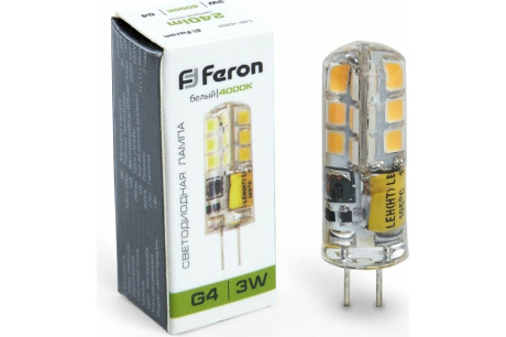 Купить Светодиодная лампа FERON LB-422 3W 12V G4 4000K 25532 фото №1