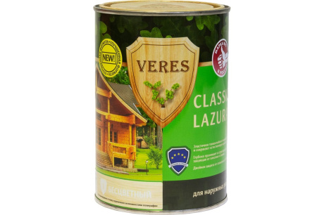 Купить Пропитка Veres Classic Lazura №1 бесцветный 0.9 л 1/6 42005 фото №1
