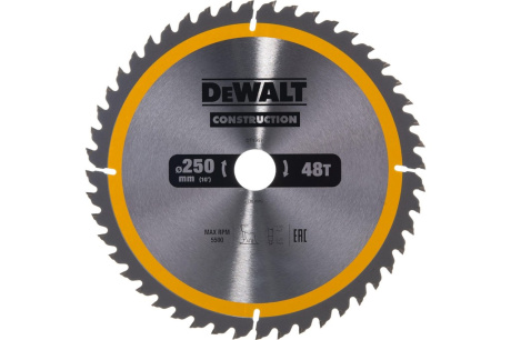 Купить Пильный диск CONSTRUCT (250х30 мм; 48 ATB) DEWALT DT1957 фото №4