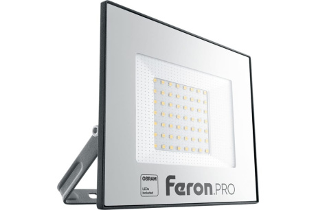 Купить Прожектор FERON PRO LL-1000 50W 6400K 5000lm IP65 ЧЕРНЫЙ 191*164*30 мм 41540 41540 фото №1