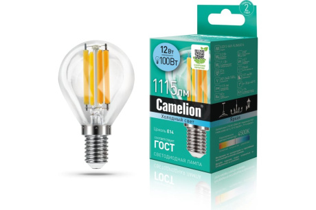 Купить Лампа светодиодная CAMELION LED12-G45-FL/845/E14 шар 12W E14 4500K 1215lm фото №1