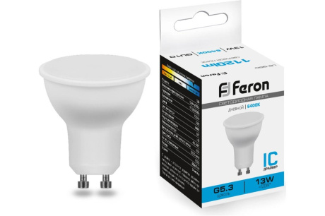Купить Лампа светодиодная FERON LB-960 13W 230V GU10 6400K 50*50mm фото №5