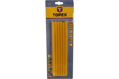 Купить TOPEX Клеевые стержни 11мм  12шт желтые 42E171 фото №3