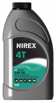 Купить Масло NIREX 4-х тактное минеральное SAE 30 1 л     NRX-32292 фото №1
